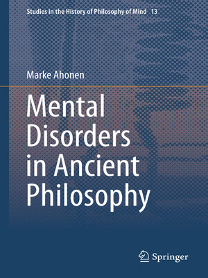 cover image of Mental Disorders in Ancient Philosophy